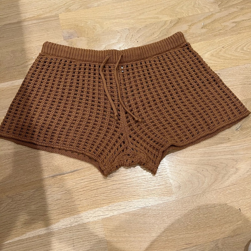 brown wild fake shorts